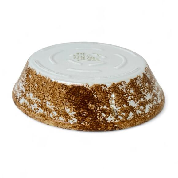 Arabia Finland Oval Serving Bowl Spongeware Brown Oven Baking Dish Vintage - Picture 3 of 9